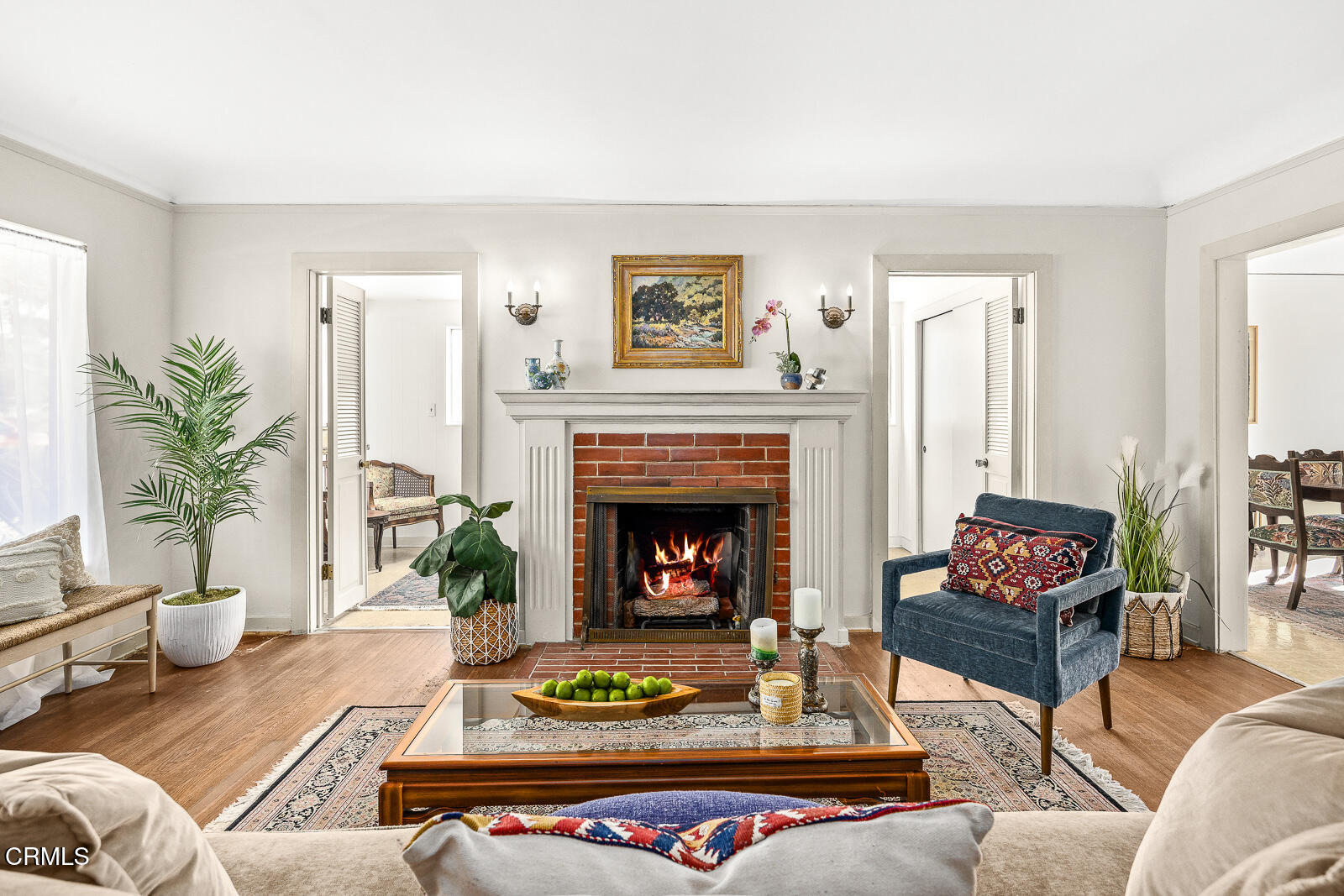 2724 Locksley Place Los Angeles, CA 90039 - Photo 8 of 34 a living room with furniture and a fireplace