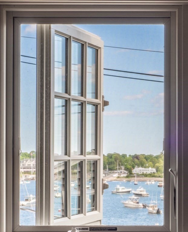 a view of a balcony from a window