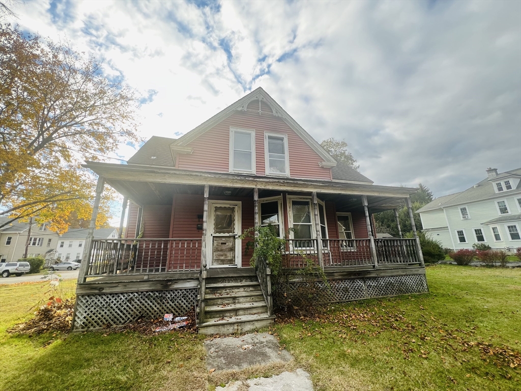 a house view with a garden space