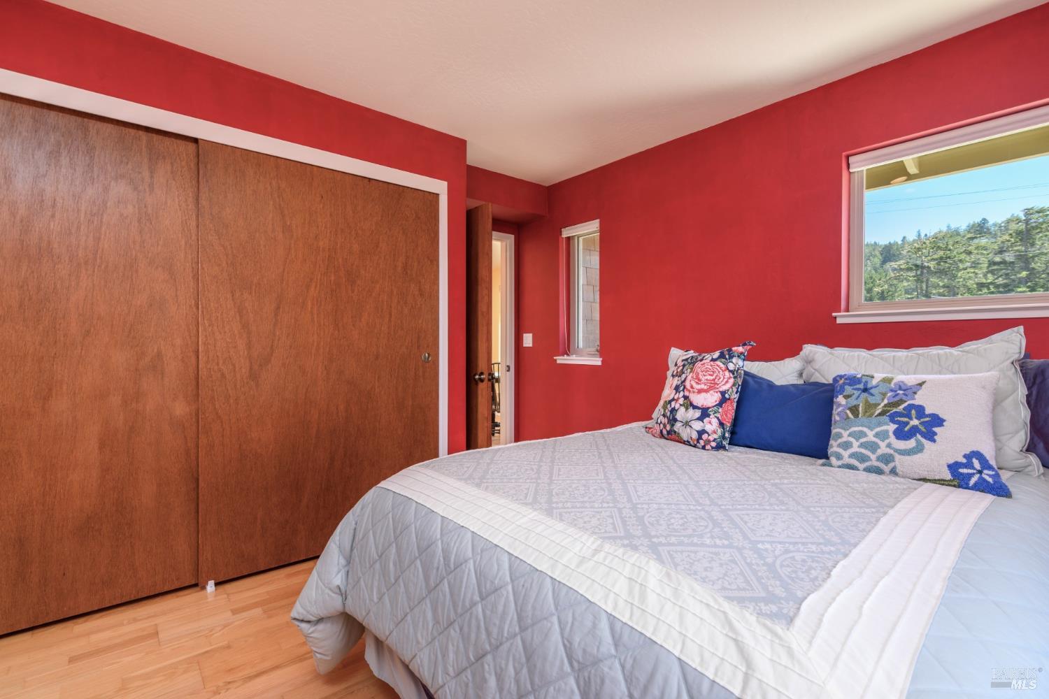 15721 Forest View Road Manchester, CA 95459 - Photo 32 of 50 Guest bedroom - with full closet and Golden Oak flooring...
