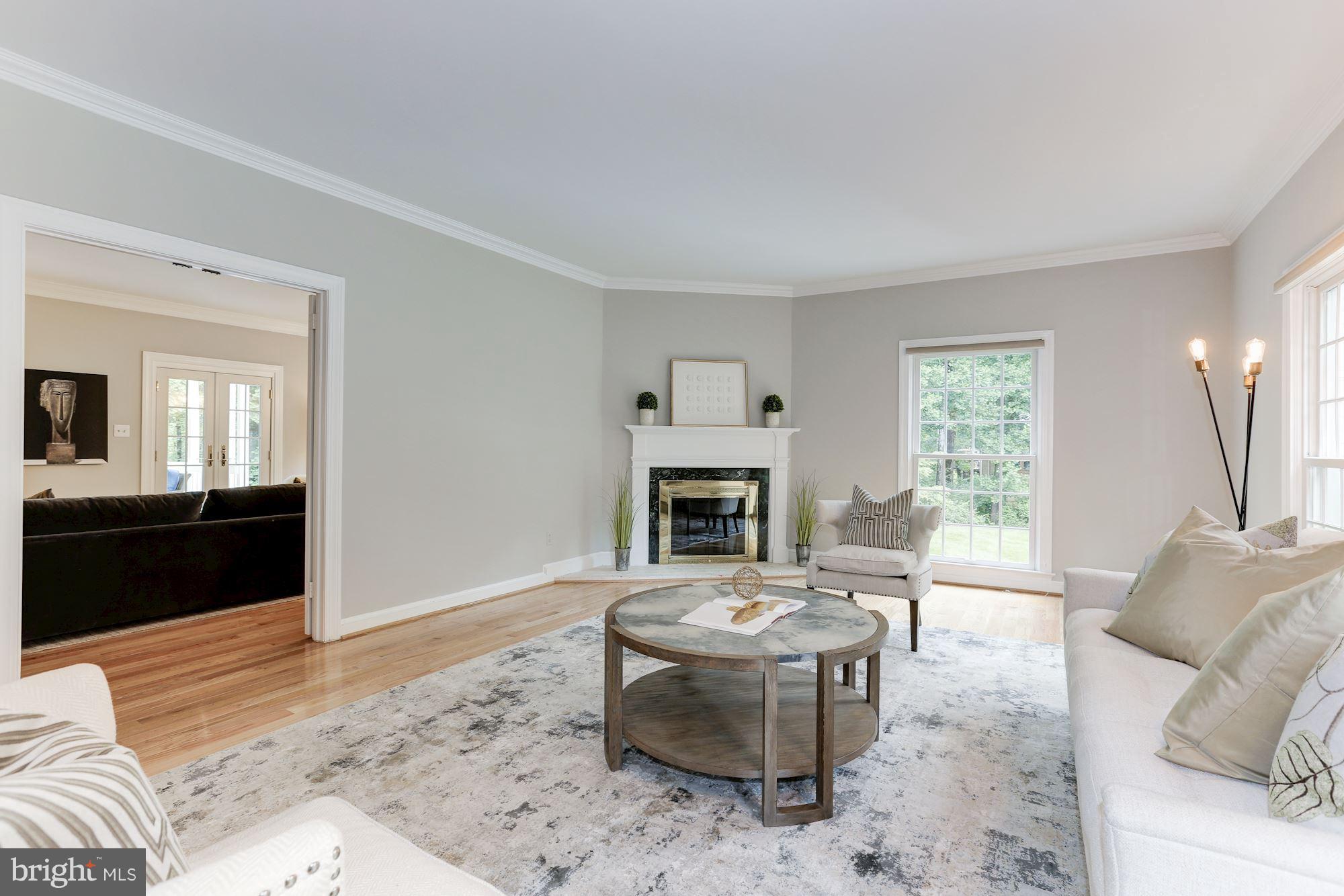 1008 Union Church Road McLean, VA 22102 - Photo 5 of 30 Living Room with Wood Burning Fireplace