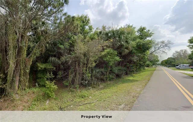 a view of a pathway both side of building