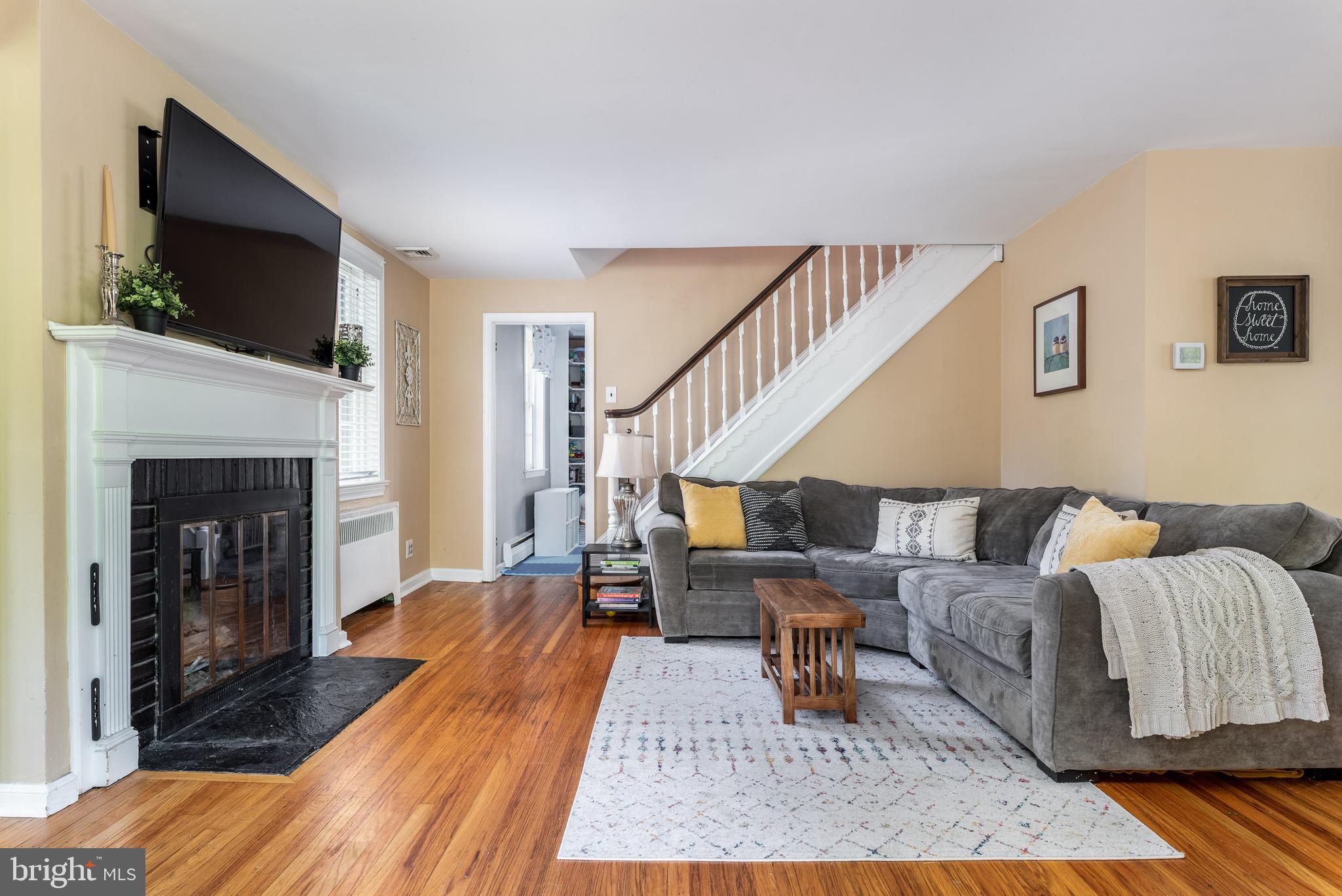 49 Green Valley Road Wallingford, PA 19086 - Photo 2 of 45 Living Room With Gas Fireplace.