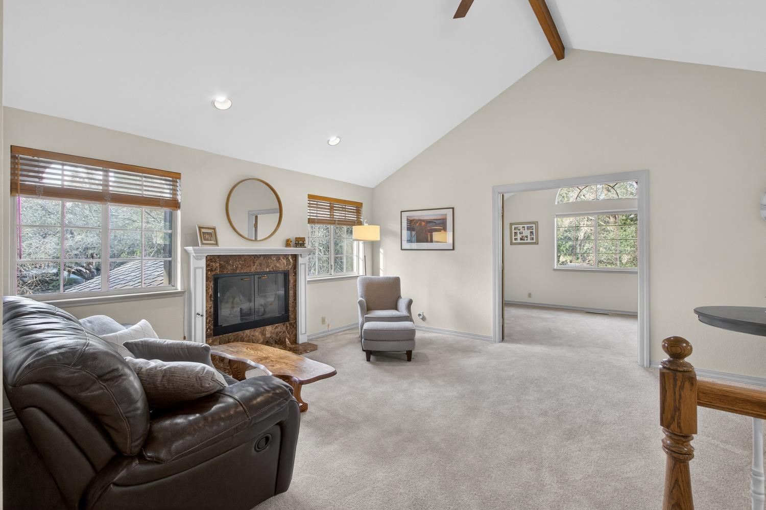 8681 Winding Way Fair Oaks, CA 95628 - Photo 44 of 87 a living room with furniture and a fireplace