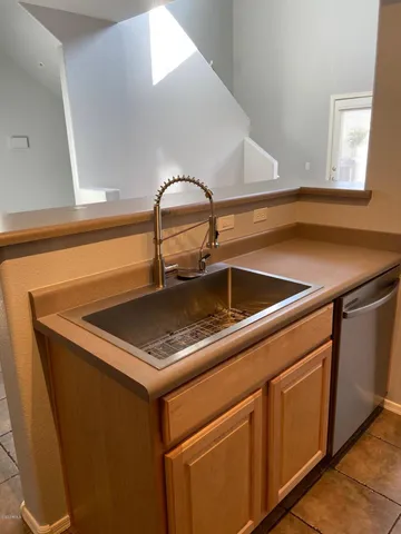 a close view of sink