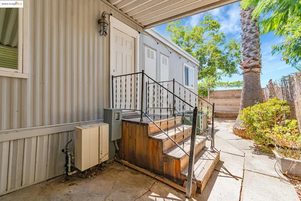 a view of a house with a stairs