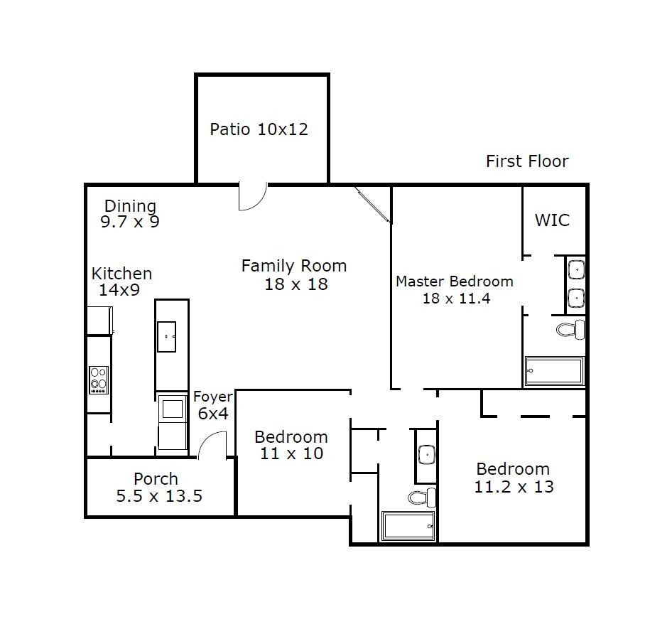 624 Roberts Road Willow Spring, NC 27592 - Photo 30 of 30 One Level Living Floorplan