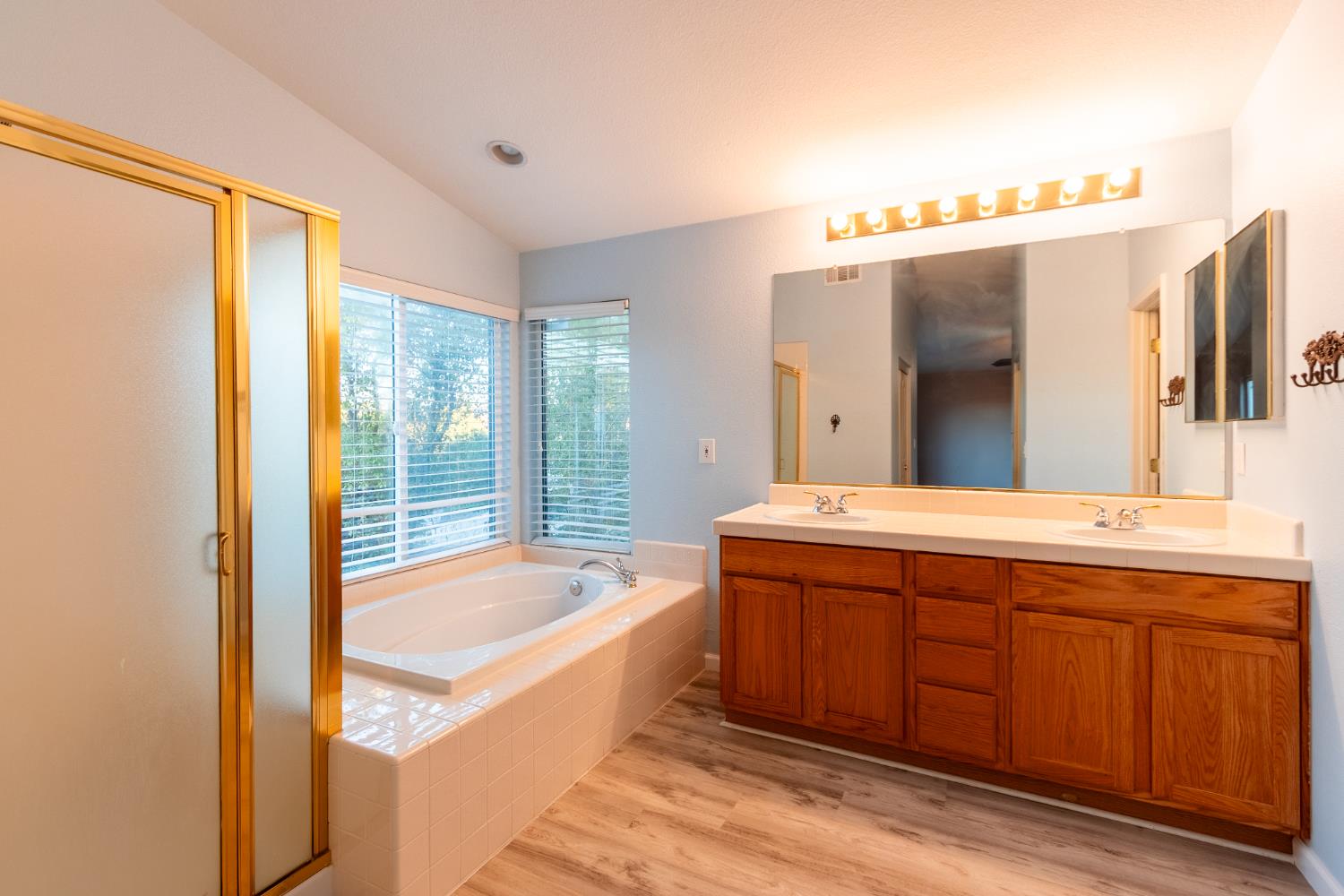 2024 Archer Circle Rocklin, CA 95765 - Photo 21 of 52 a bathroom with a tub a sink and mirror