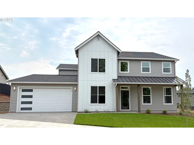 a house view with a garden space
