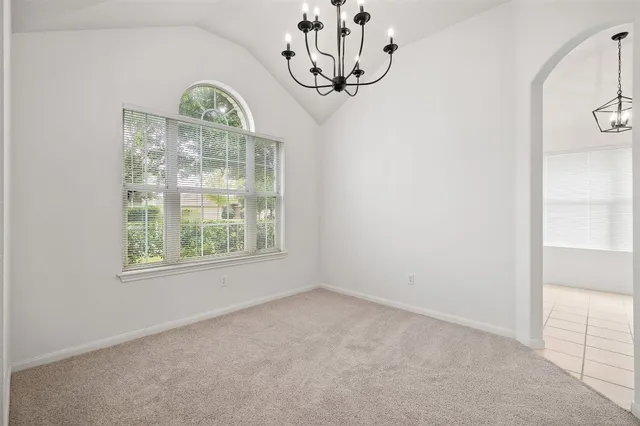 an empty room with a window