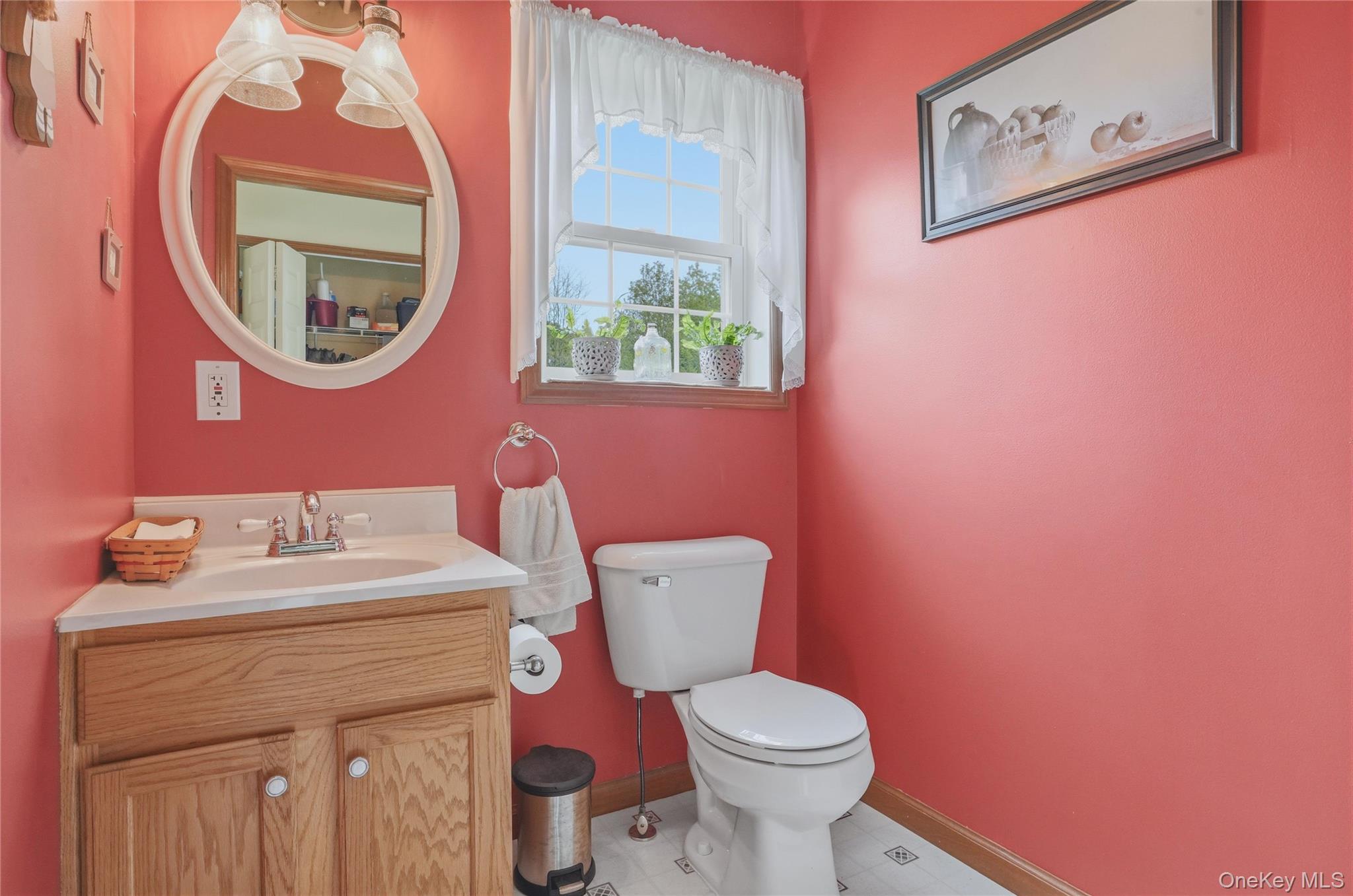 226 Cart Road, Unit C Dover Plains, NY 12522 - Photo 21 of 47 Half bath with coral walls