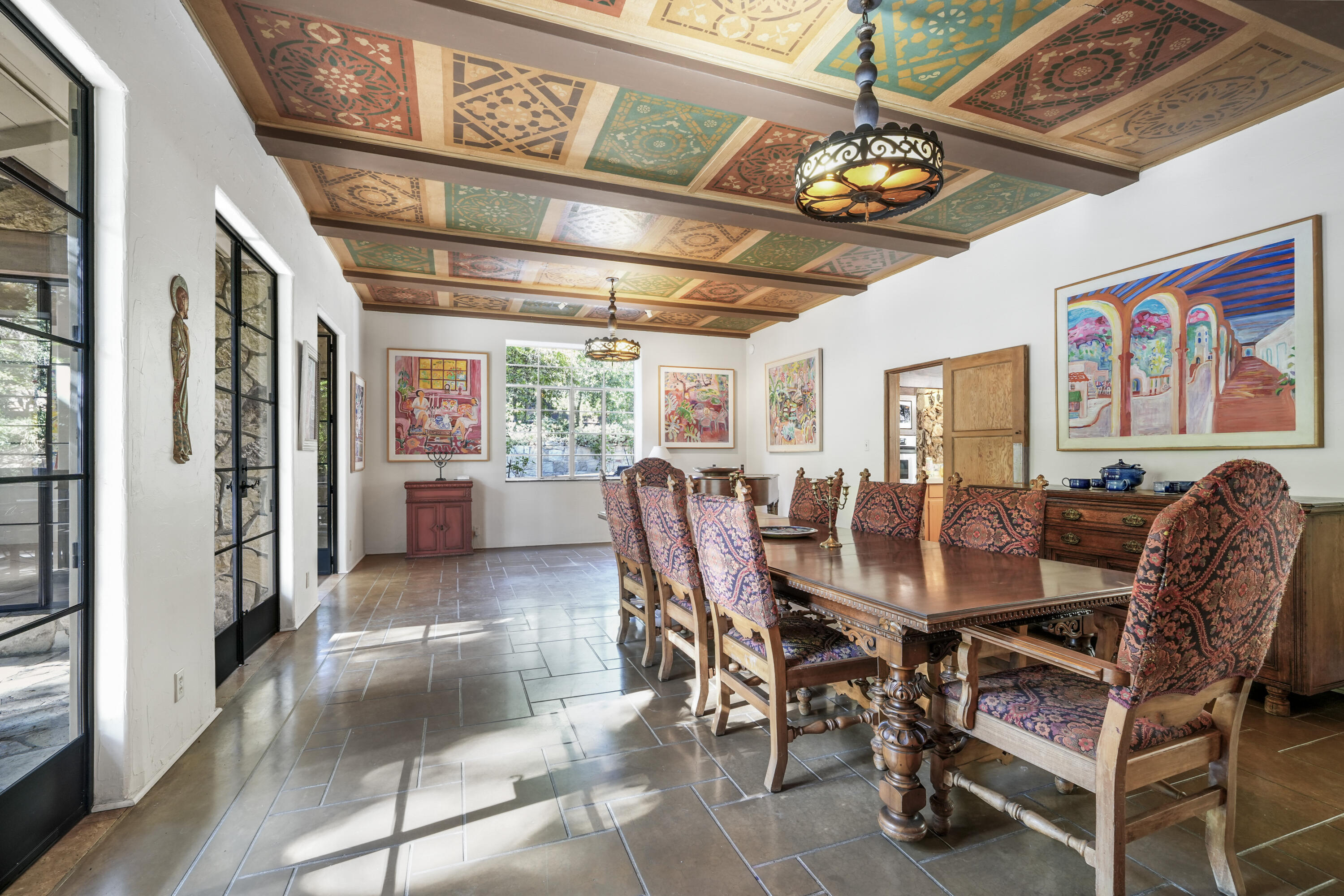 12615 Koenigstein Road Santa Paula, CA 93060 - Photo 11 of 40 a view of a dining room with furniture window and wooden floor