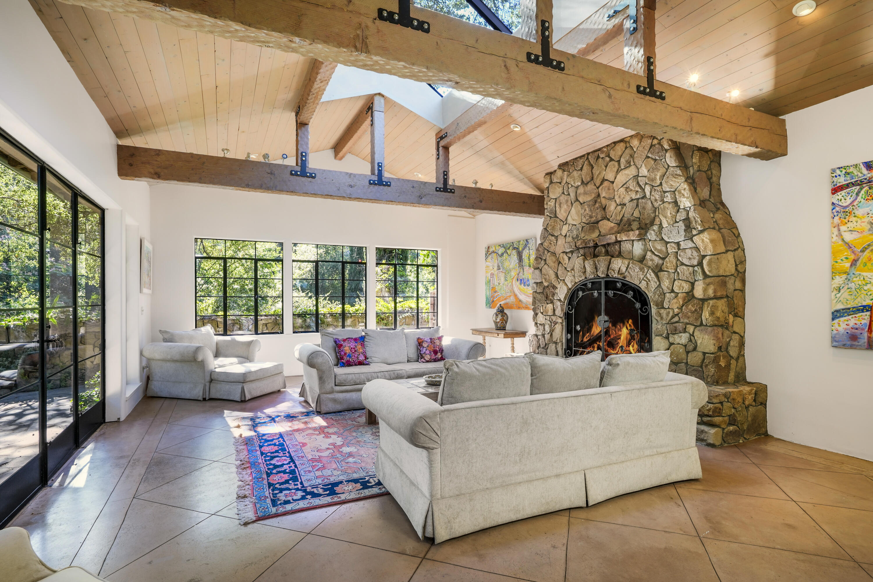 12615 Koenigstein Road Santa Paula, CA 93060 - Photo 8 of 40 a living room with furniture and a fireplace