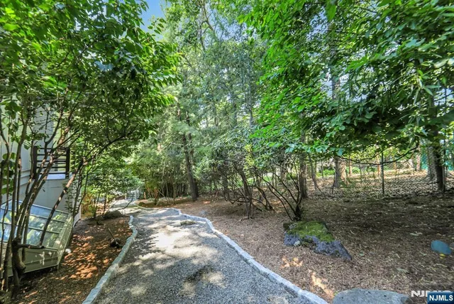 a view of backyard with green space