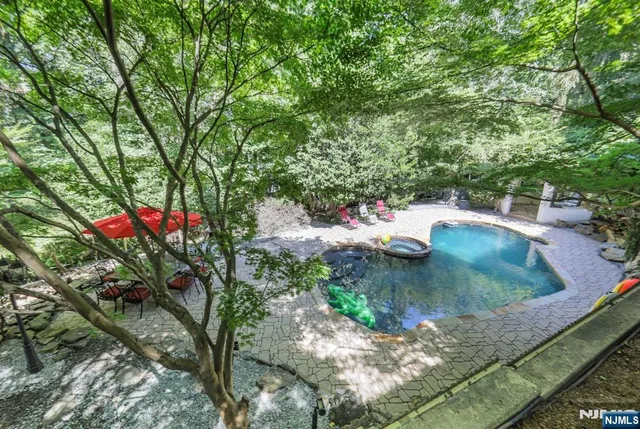 a view of a lake from a balcony