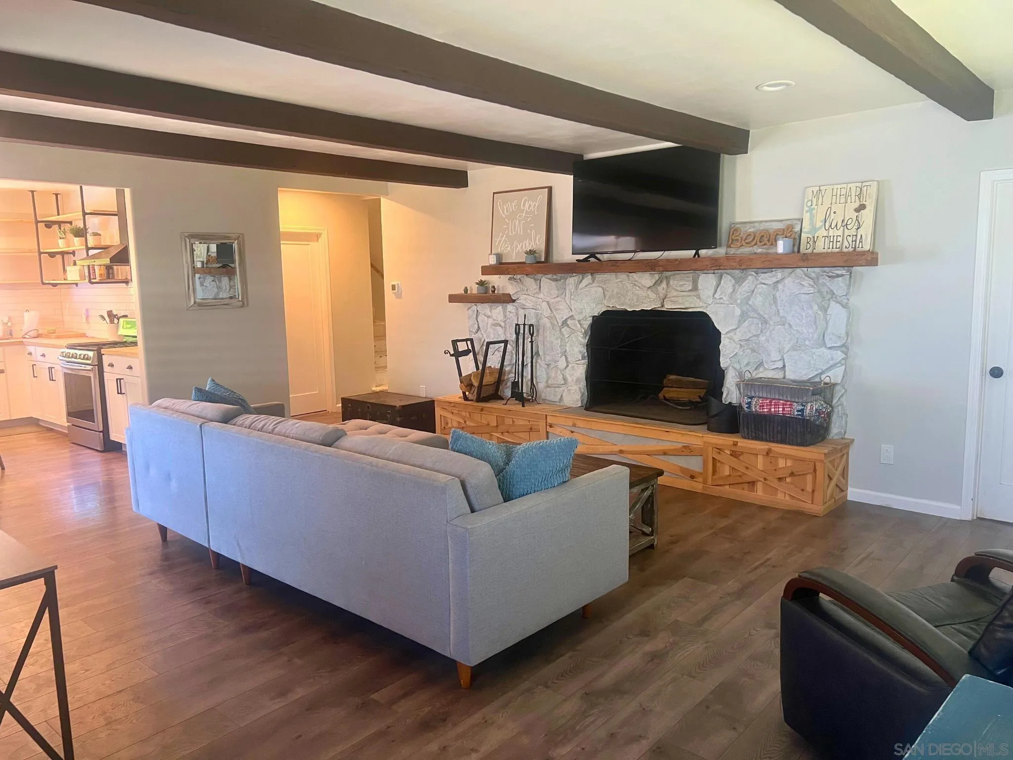 80 Willowside Terrace Alpine, CA 91901 - Photo 9 of 41 a living room with furniture and a fireplace