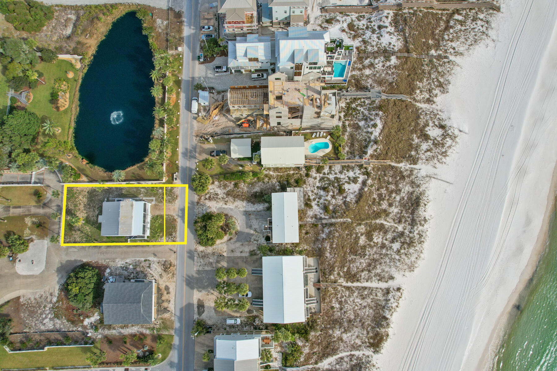 87 Walton Magnolia Lane Inlet Beach, FL 32461 - Photo 16 of 17 an aerial view of a residential building with an outdoor space