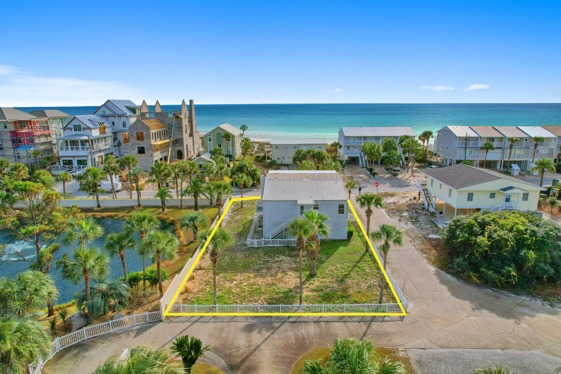 87 Walton Magnolia Lane Inlet Beach, FL 32461 - Photo 2 of 16 an aerial view of residential houses with outdoor space and swimming pool