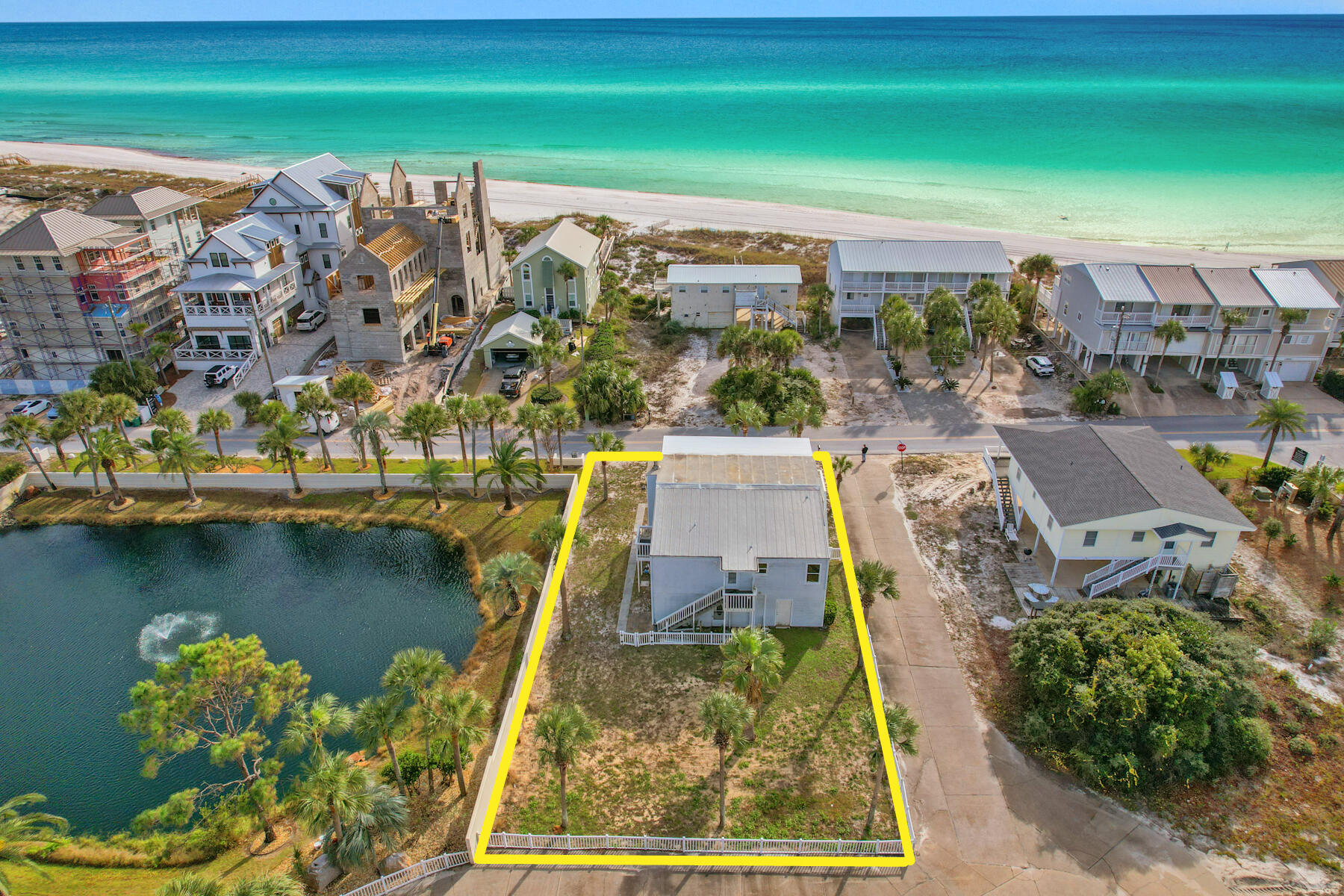 87 Walton Magnolia Lane Inlet Beach, FL 32461 - Photo 6 of 16 an aerial view of a house with a garden