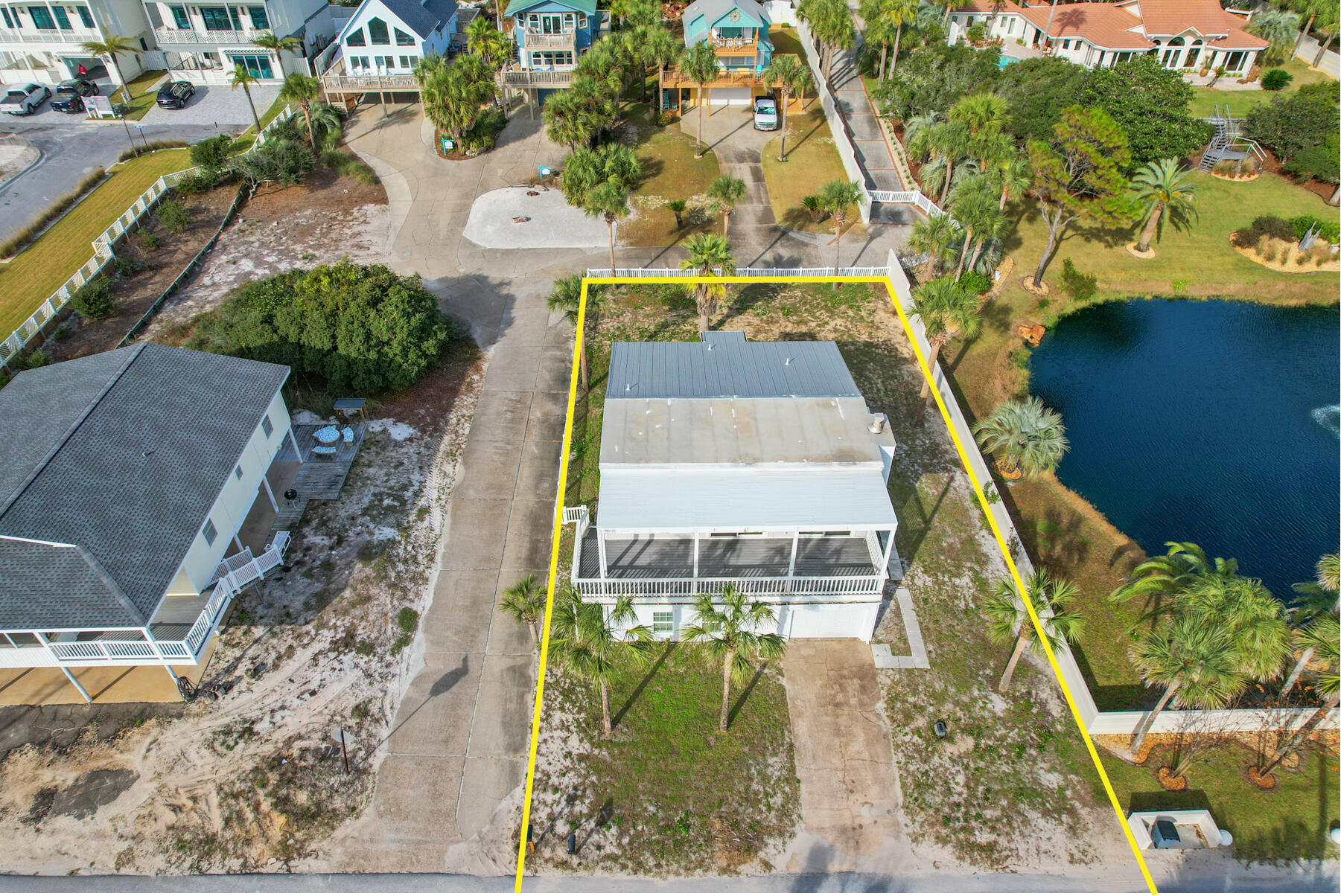 87 Walton Magnolia Lane Inlet Beach, FL 32461 - Photo 9 of 16 a aerial view of a yard