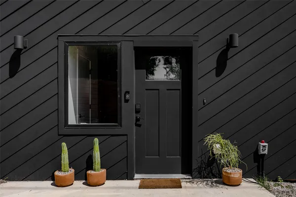 a view of a entryway door of the house