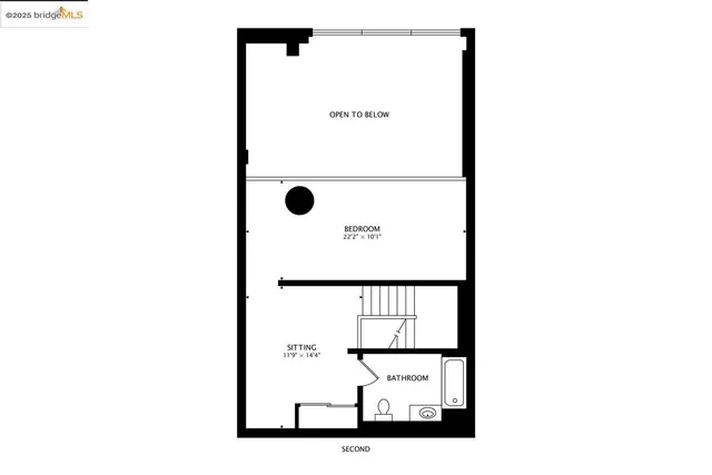 a view of a room with wooden walls