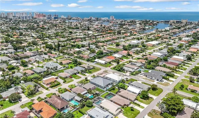 an aerial view of a city