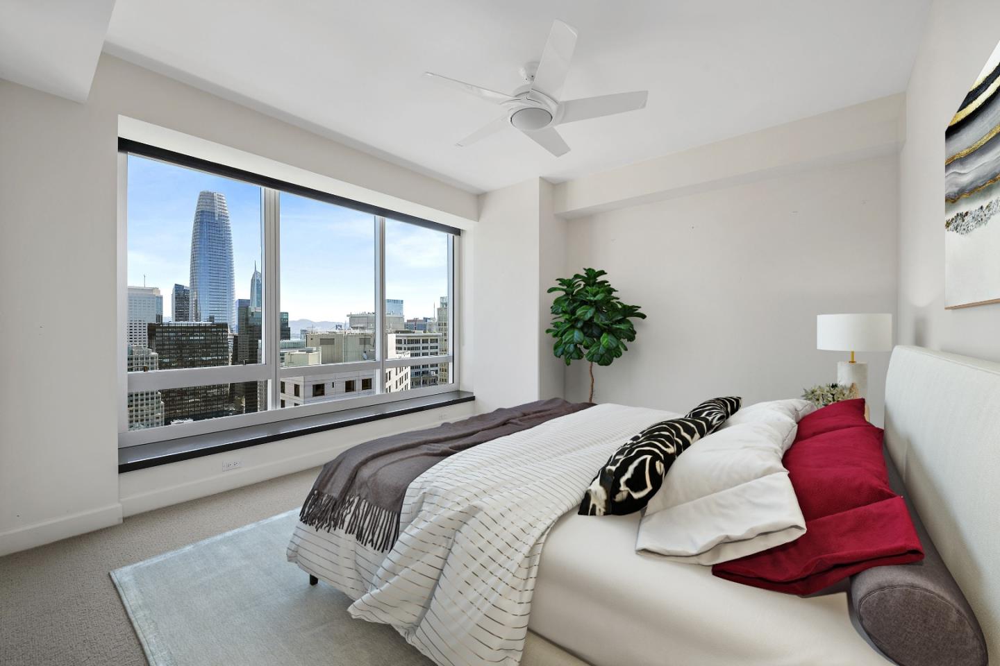 765 Market Street, Unit PH3A San Francisco, CA 94103 - Photo 11 of 11 a bedroom with a large bed and a large window