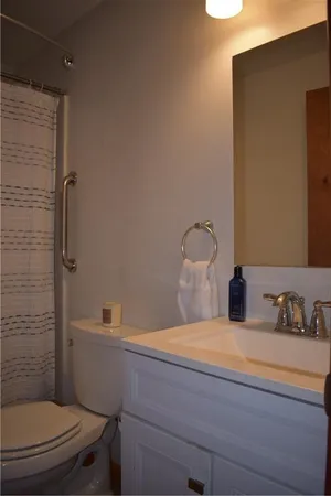a bathroom with a toilet