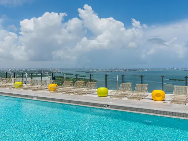 swimming view of a swimming pool with a patio