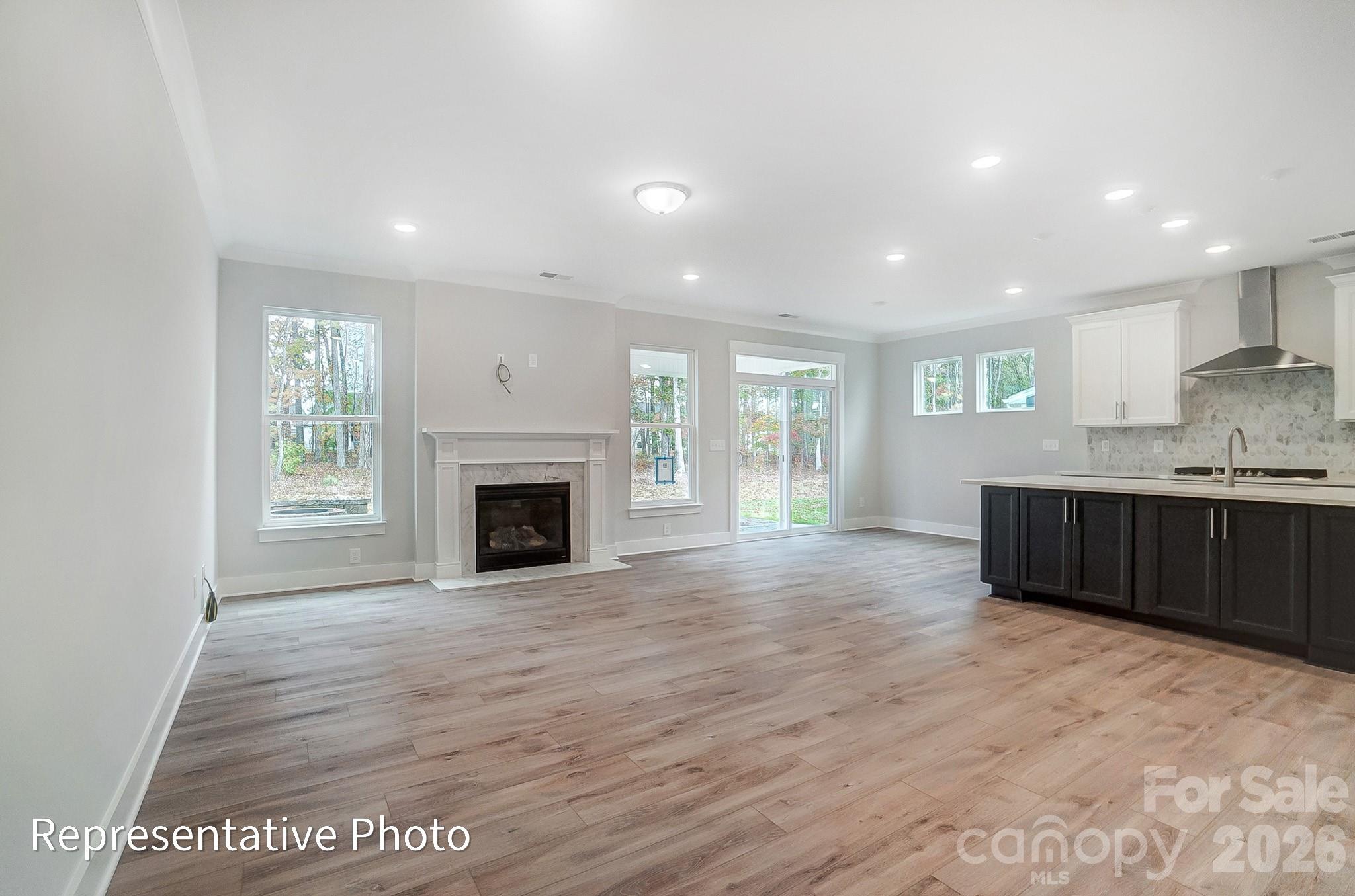 2019 Mantle Rdg Drive Indian Trail, NC 28079 - Photo 11 of 41 a view of an empty room with a fireplace and a window