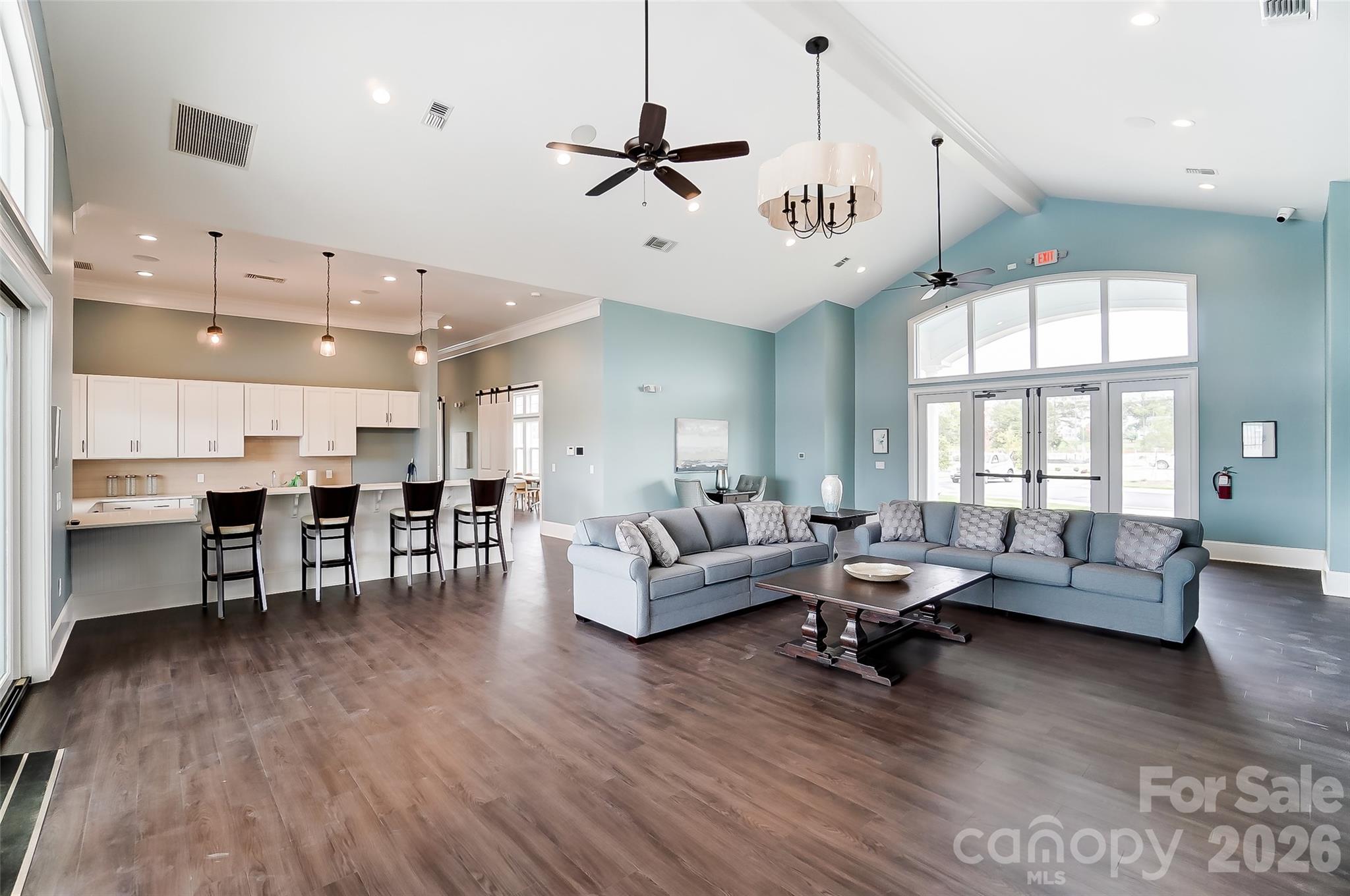 2019 Mantle Rdg Drive Indian Trail, NC 28079 - Photo 24 of 41 a living room with furniture or kitchen view and a wooden floor