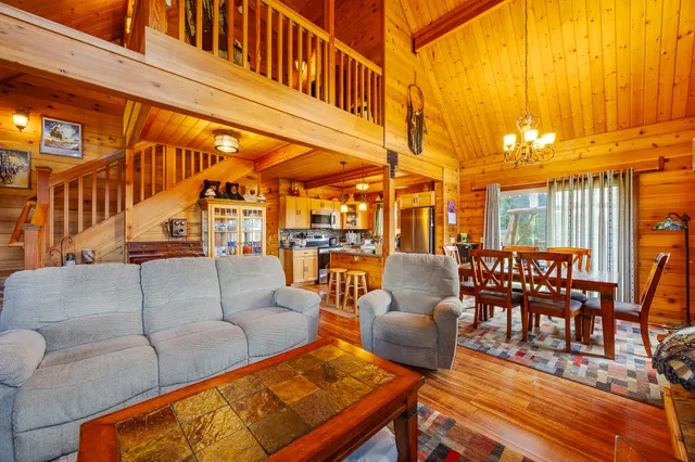 a outdoor living space with furniture