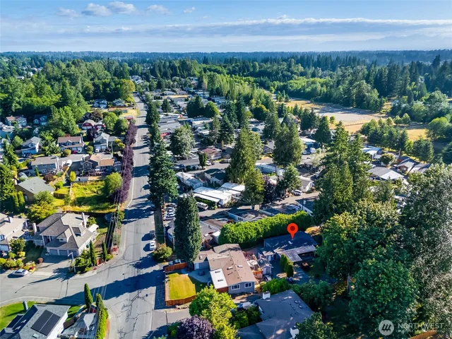 an aerial view of multiple house