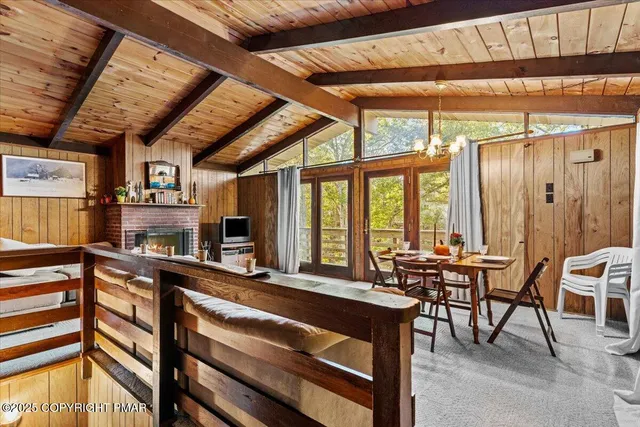 a view of a room with furniture