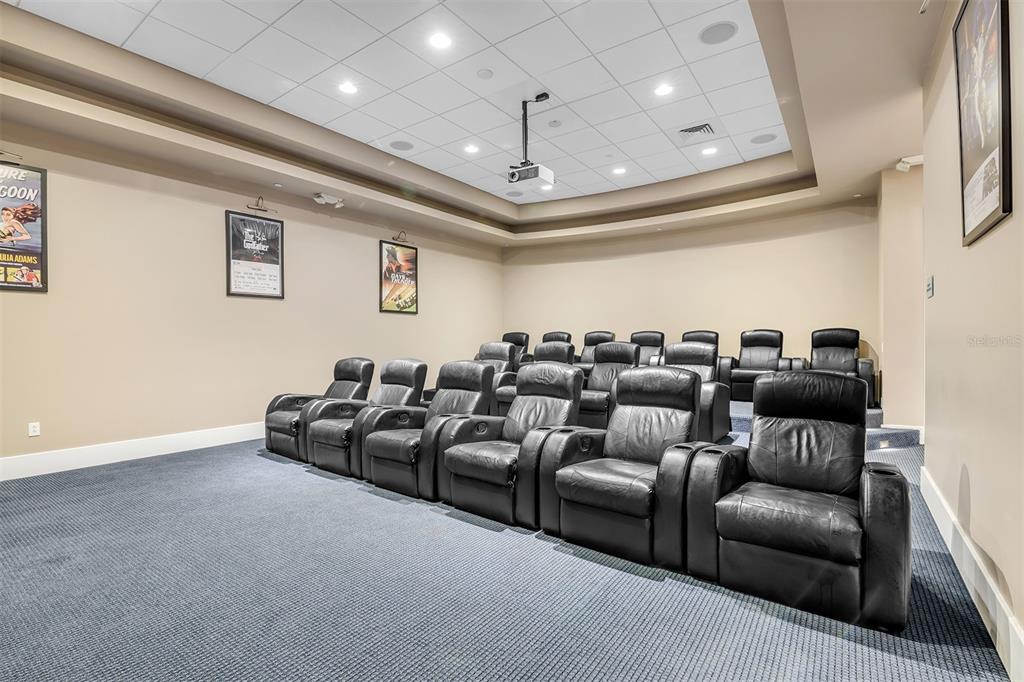 231 Riverside Drive, Unit 7091 Daytona Beach, FL 32117 - Photo 74 of 90 a media room with lots of chairs and a projector screen