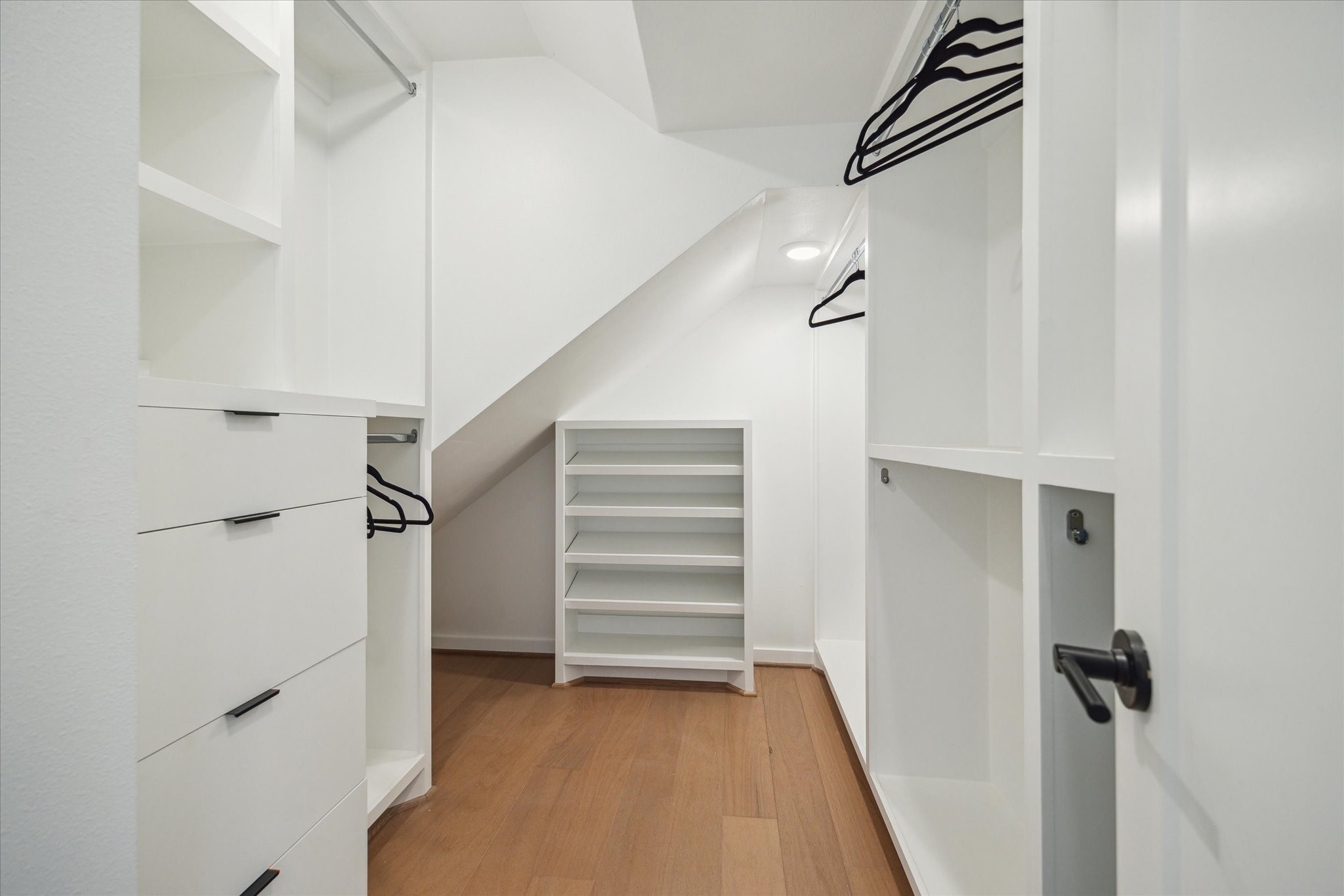 3902 Zina Way Houston, TX 77018 - Photo 27 of 48 a view of closet area with stairs