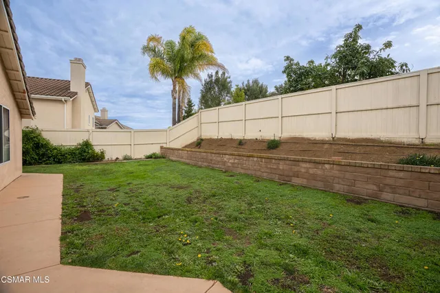 a view of a backyard with potted plants