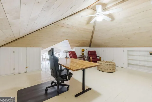 a view of a swimming pool from a lake