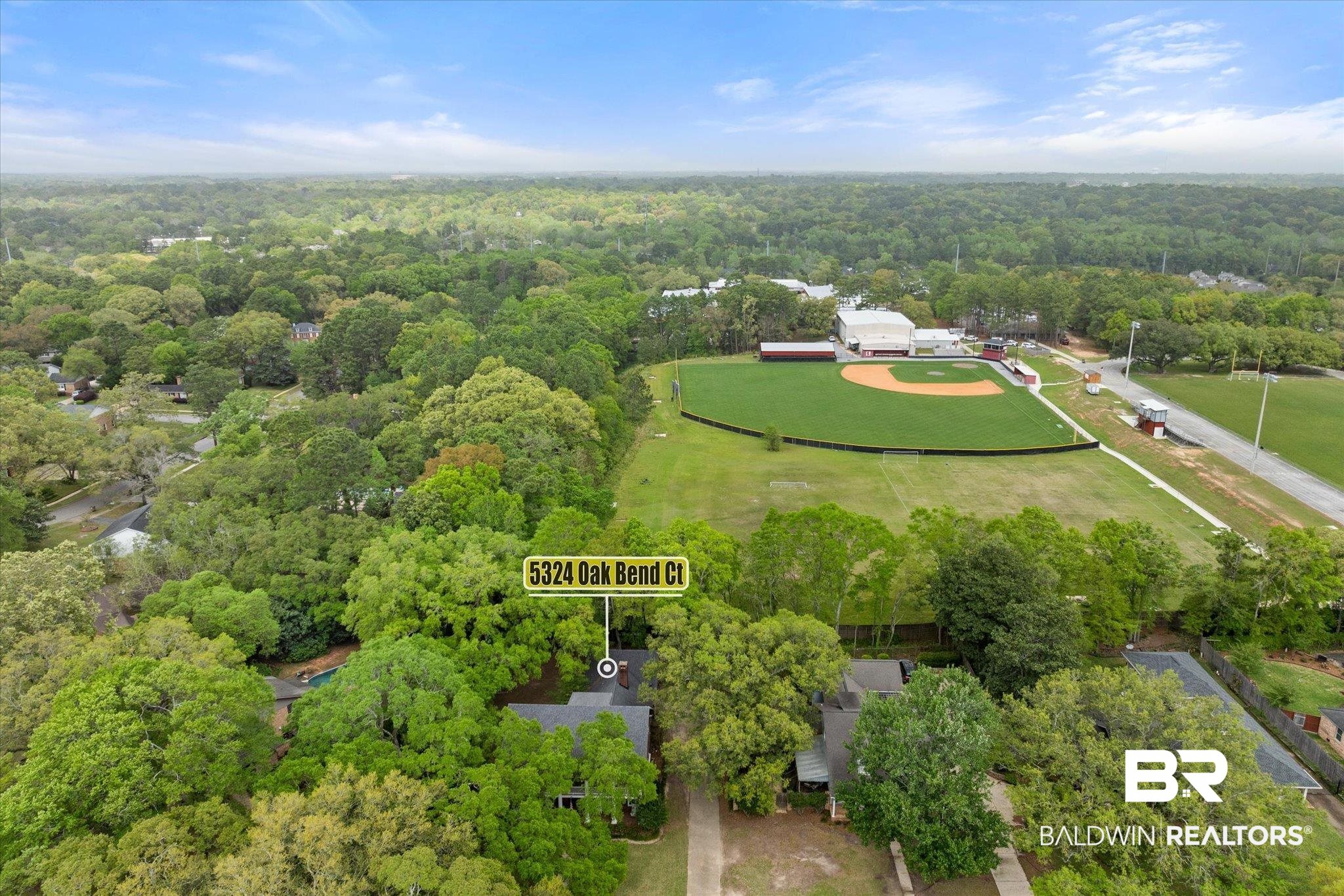 5324 Oak Bend Court Mobile, AL 36609 - Photo 45 of 49 Birds eye view of property with a view of trees