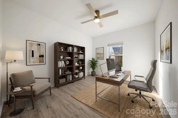 a living room with furniture and a couch