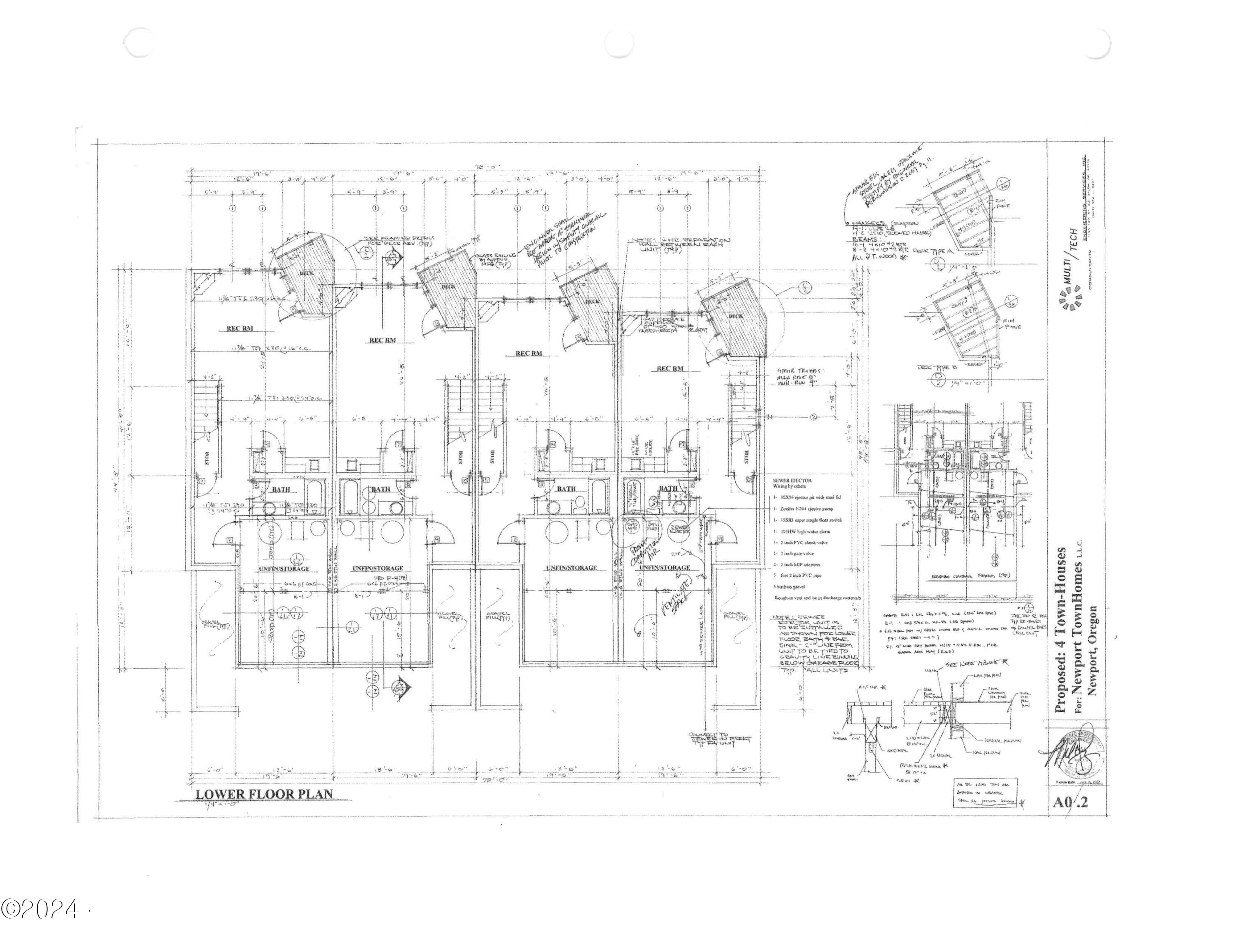 815 Southwest 13th Street, Unit 3 Newport, OR 97365 - Photo 44 of 46 Lower floor plan