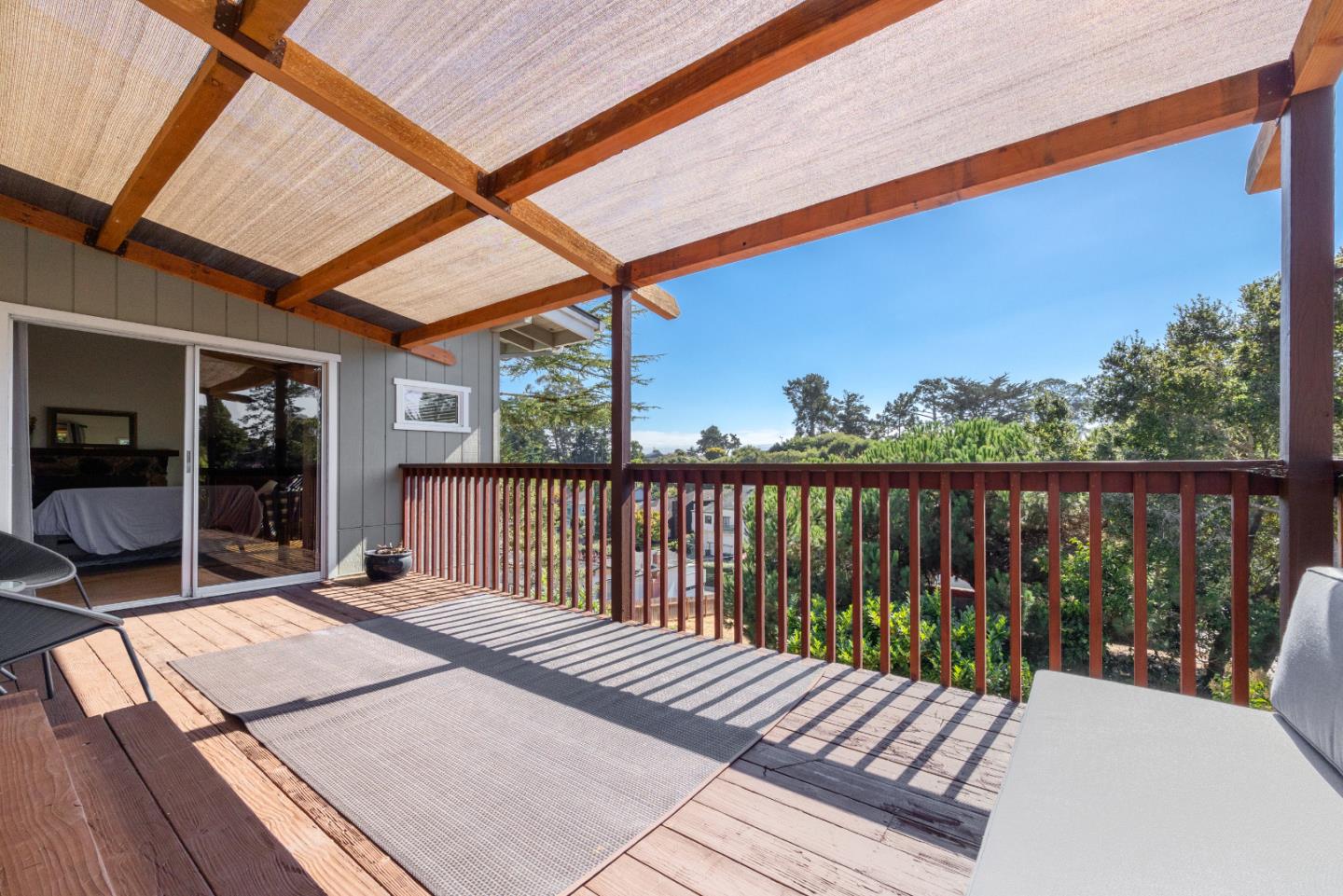 326 Doris Avenue Aptos, CA 95003 - Photo 18 of 48 a balcony with wooden floor and outdoor space