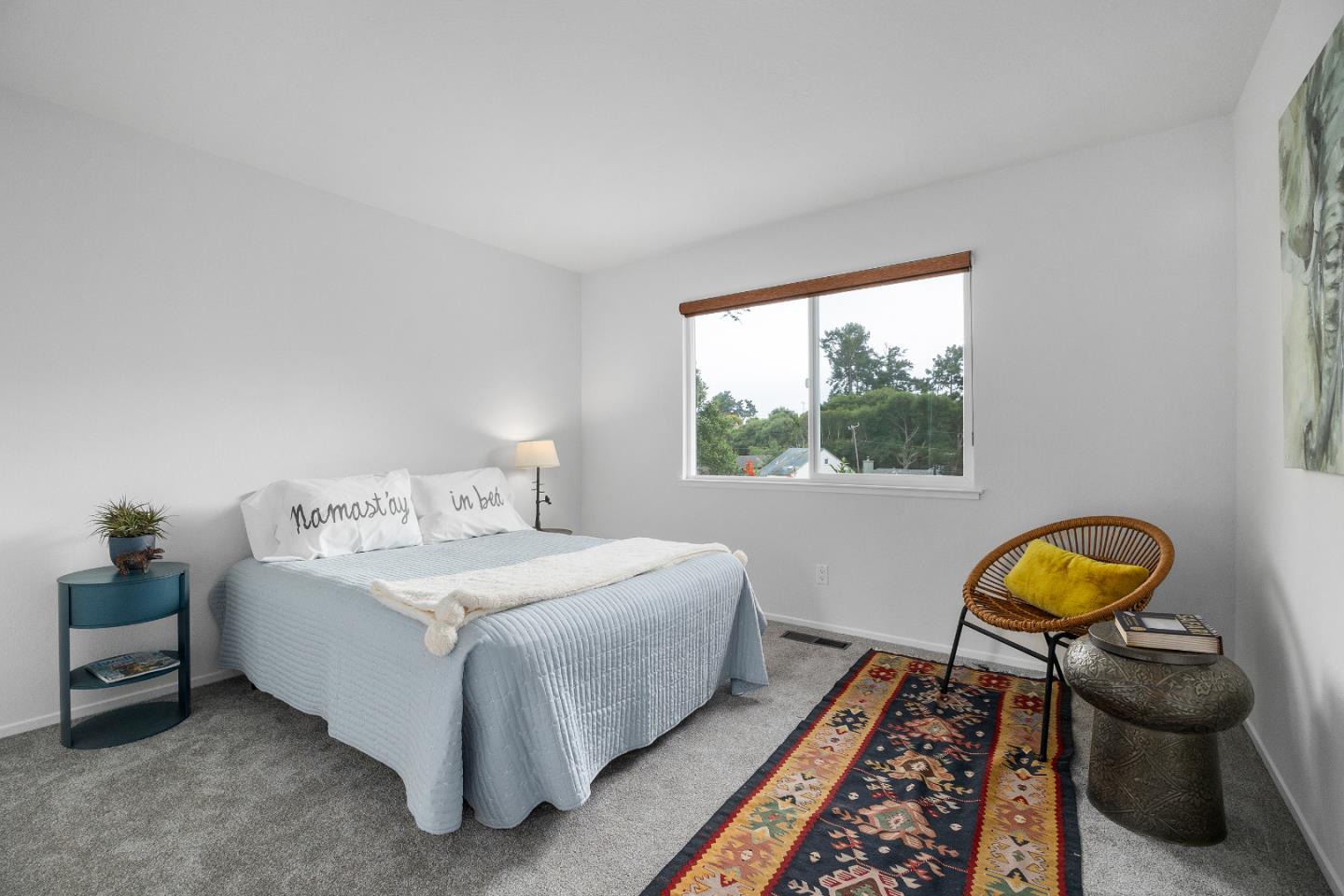 326 Doris Avenue Aptos, CA 95003 - Photo 23 of 48 a bedroom with a bed a teddy and a large window