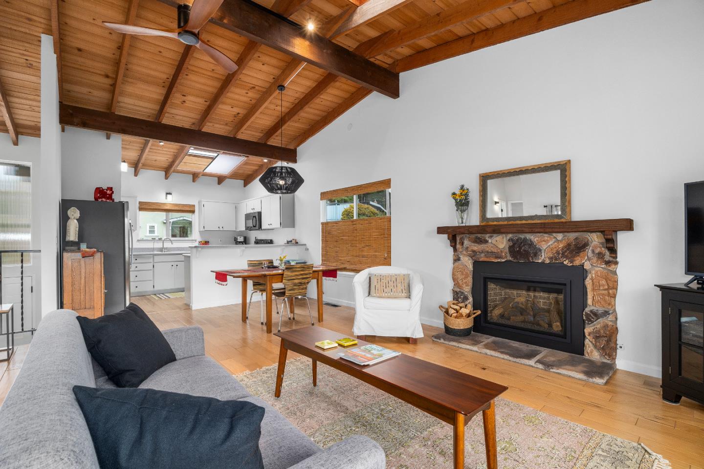 326 Doris Avenue Aptos, CA 95003 - Photo 3 of 48 a living room with furniture and a fireplace