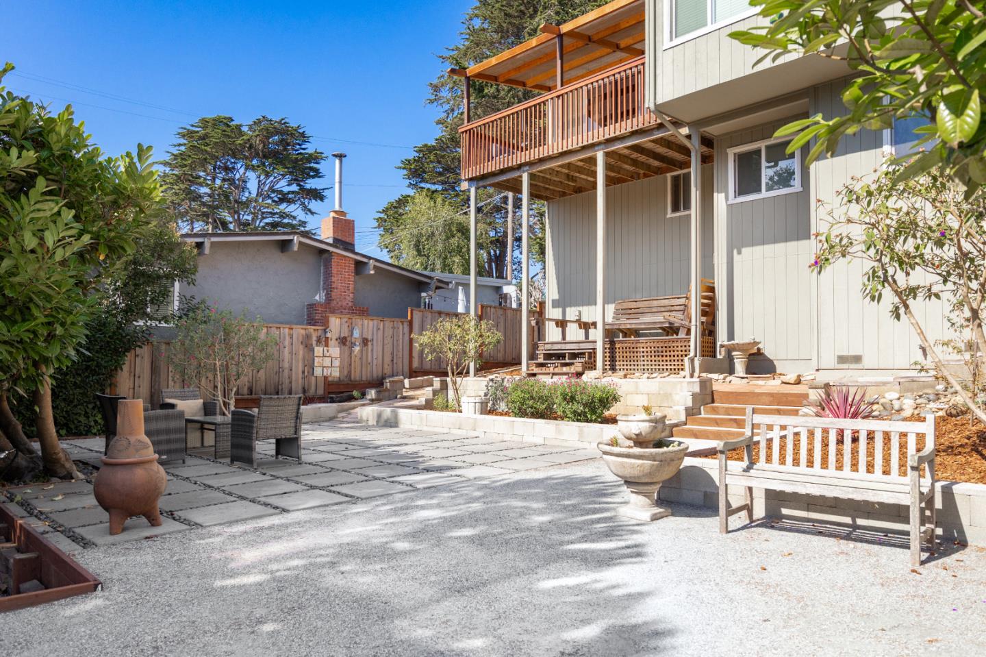 326 Doris Avenue Aptos, CA 95003 - Photo 32 of 48 a view of a chair and tables in the patio of the house