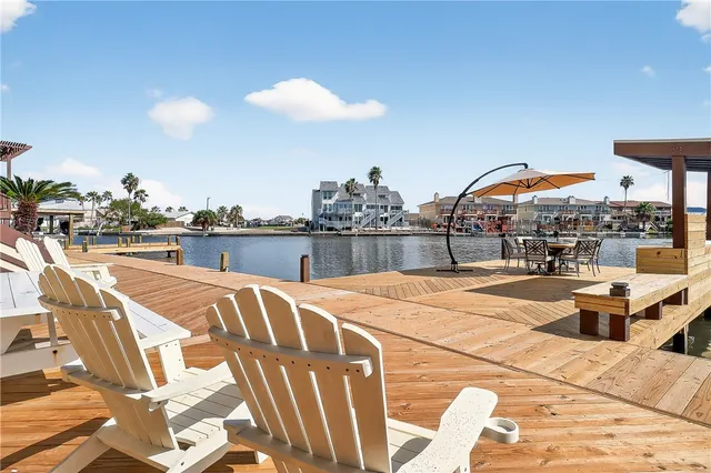 a view of a terrace with chairs