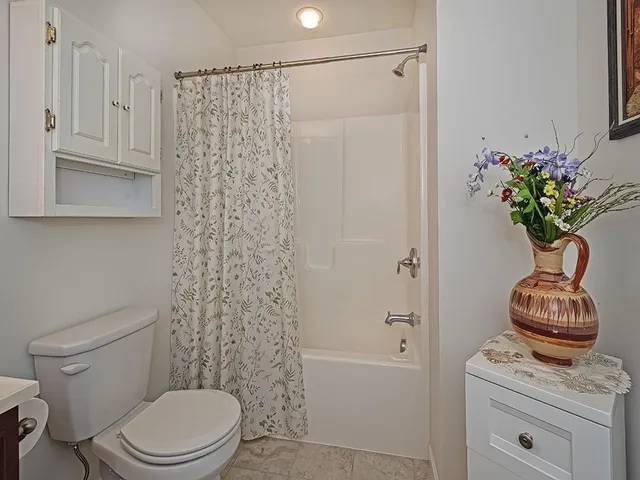 a bathroom with a toilet a sink and a shower