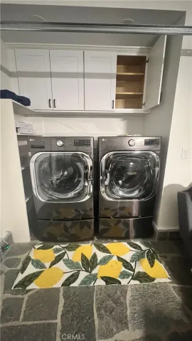 a close view of appliances and cabinets