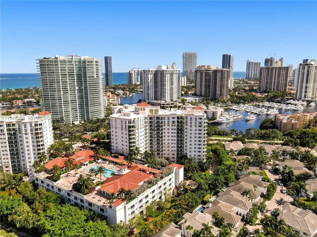 a city view with tall buildings